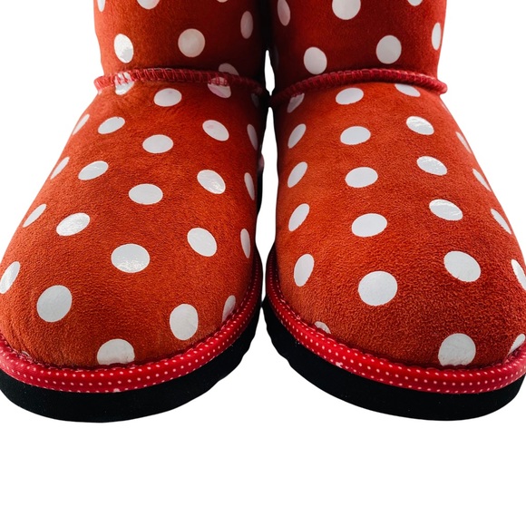 NEW UGG X Disney Minnie Sweetie Bow Polka Dot Shearling Sheepskin Boot Size 7 - Picture 16 of 16